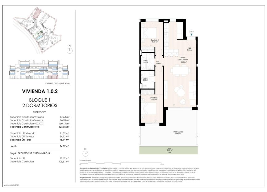 Obra nueva - Ground floor apartment - Casares - Doña Julia Golf